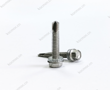 Self drilling screws,hexagon head,PVC washer.